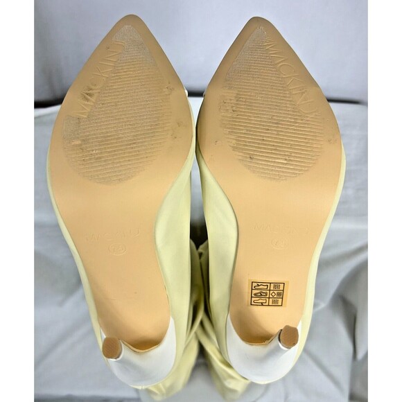 NEW IN BOX Mackin J 181-17 Beige Cap Toe Stiletto High Heel Slouch Boot Sz 7.5 - Picture 8 of 12